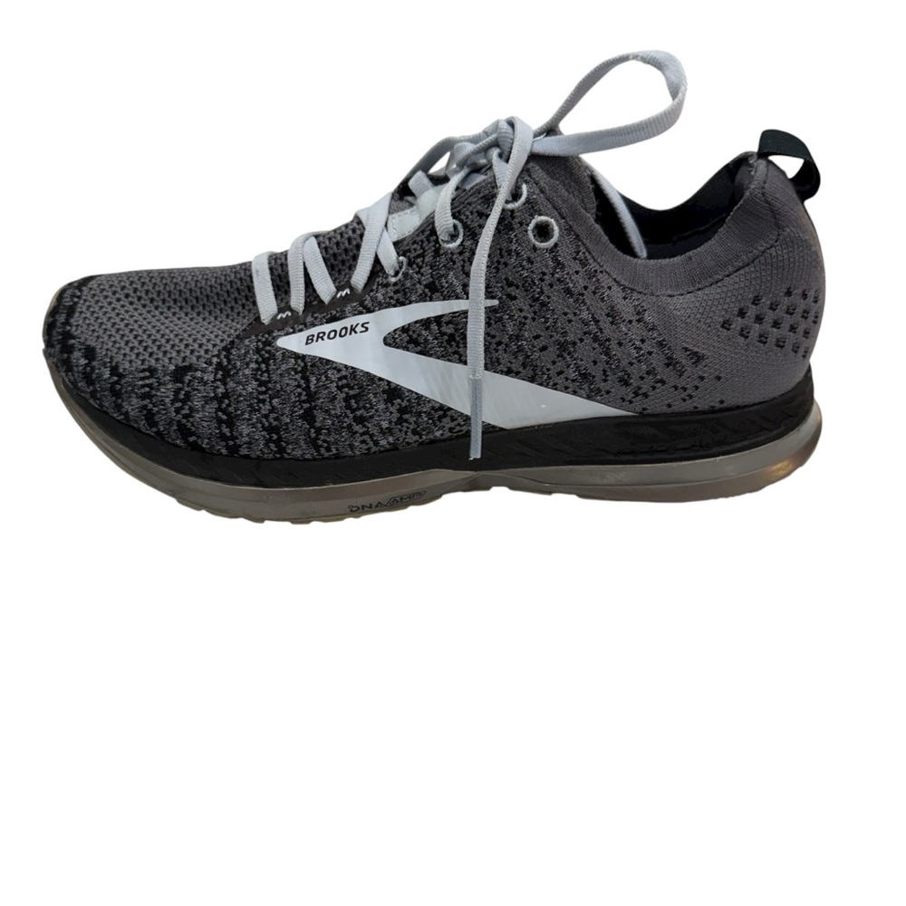 Brooks Men’s Size 9 Bedlam 2 Gray Black Knit Running Shoes DNA AMP Energize